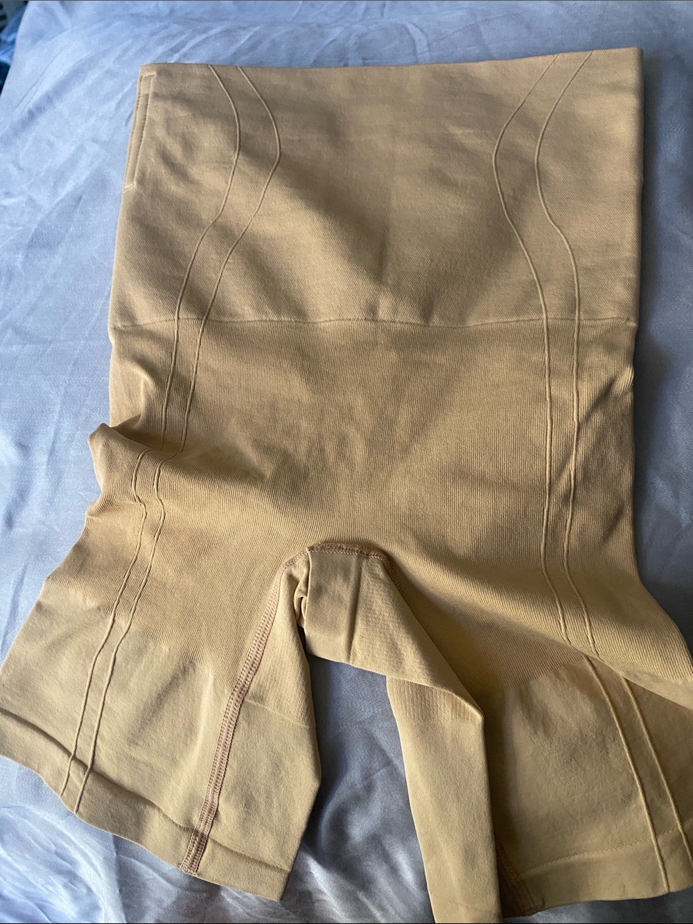 High-Waist Shaping Shorts - Beige
